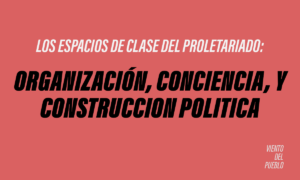Los espacios de clase del proletariado: organización, conciencia y construcción política